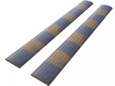 Traffic Speed Bump - PBR Low-poly 3D model