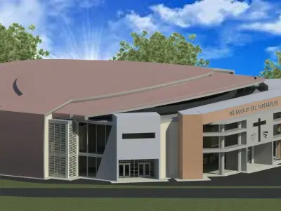 Auditorium - 1200 Seater Low-poly 3D model