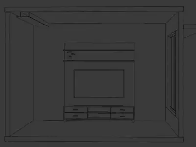 TV Rack Free low-poly 3D model