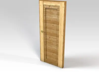 Wooden door 2 Free 3D model