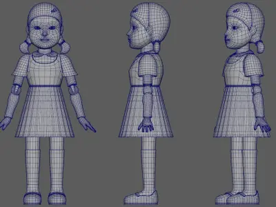 Squid Game  Netflix Fan Art Low-poly 3D model