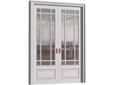 Interior sliding doors in classic style 3D model