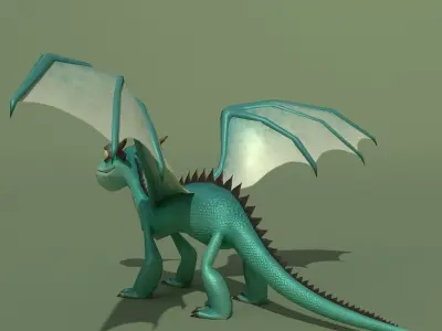 LowPoly Dragon Panteleimon Low-poly 3D model