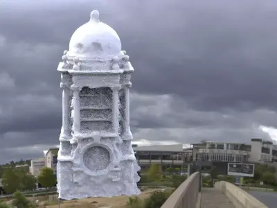 Mansion clock tower dome 3D model