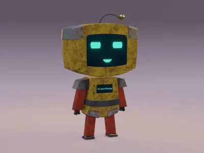 Cute Robot 3D model 2