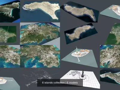 6 islands collection 3D Model Pack