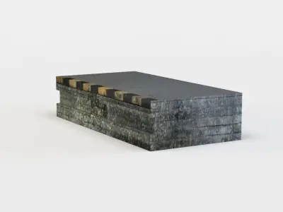 Side platform Low-poly 3D model