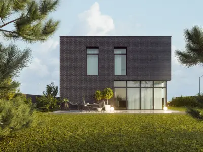 Modern two storey house archicad sketchup and Lumion 11 scene 3D model