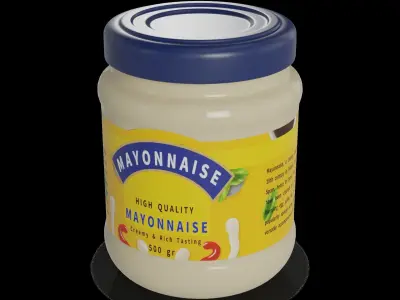 Mayonnaise Mayonnaise Low-poly 3D model