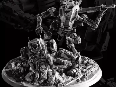 Blade Wielding Mech 75mm 3D print model