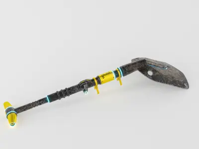 Sci-Fi Shovel Low-poly 3D model