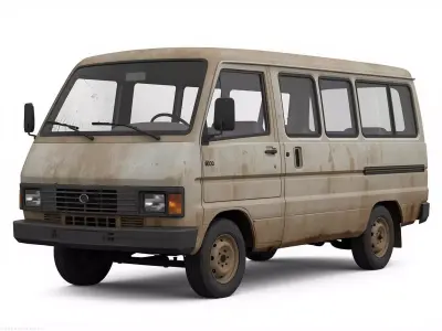 Middle Eastern Microbus Public Transport 3D Model Low-poly 3D model