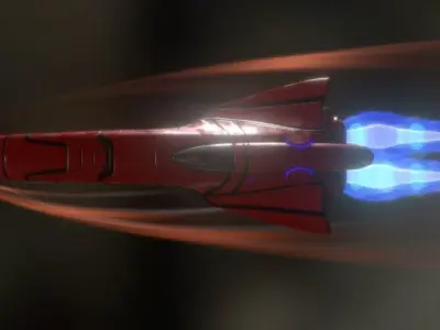 Spaceship - Keeper - Red Version 3D model