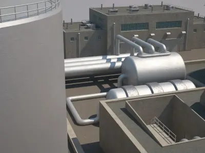 Futuristic Factory 3D model