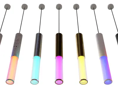 Cylindrical Pendant Lamp 3D model