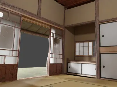 Japanese famous writer house in early 20C 3D model