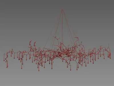 Bijout Oval Chandelier by Serip Lighting 3D model