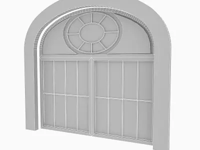 Classic door 3 Low-poly 3D model
