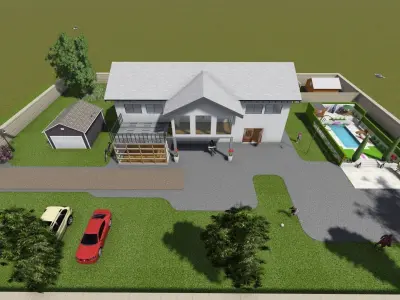 Simple house Free 3D model