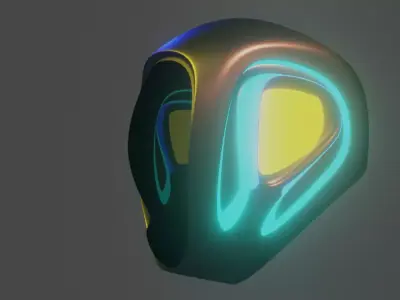 RO24 Sci-fi helmet Low-poly 3D model