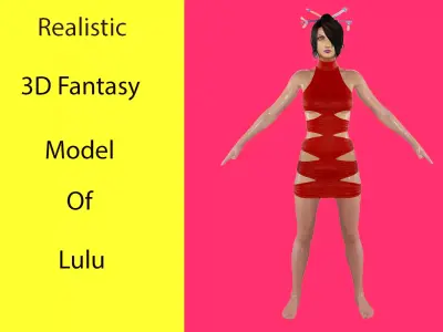 Lulu Fanart Low-poly 3D model