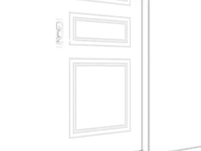 Modern wooden Door 01-msk 3D model