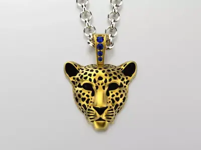 Jewelry Gold Necklace Pendant with Enamel 0076 V2-1 3dm Stl Fbx 3D print model