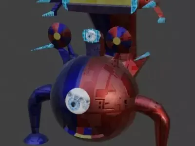 Sci-Fi Robot Enemy 001 Low-poly 3D model