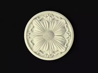 rosette flower 3D model 35