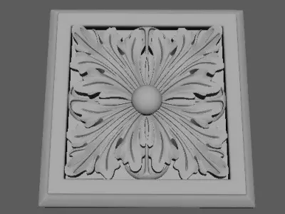 rosette ornate flower 3D model