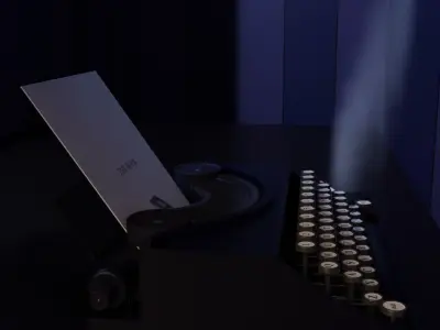 Retro typewriter 3D model