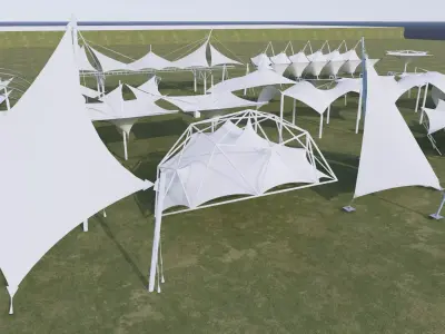 Tensile Structures Collection -A2 3D model