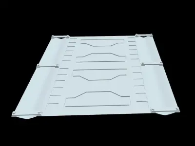 Extreme low-poly sci-fi Floor Panels Low-poly 3D model