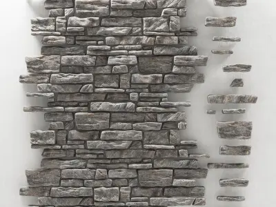 Panel decor rock tile 3D model