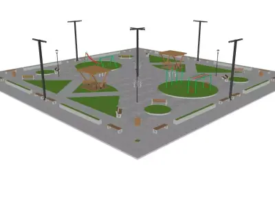 Public Square 01 3D model