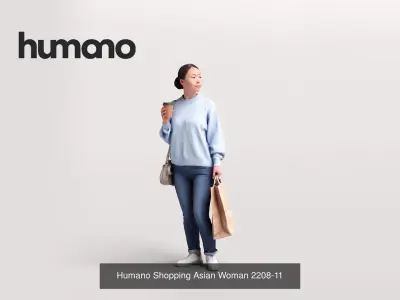 Humano 6-Pack - SHOPPING PEOPLE - 6x 3D models B