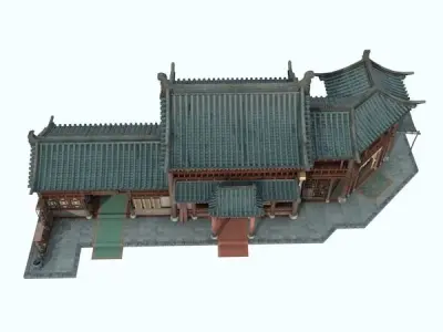 Old houses 3D model get