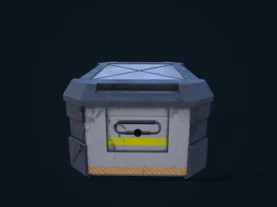 Sci-Fi Crate 05 Low-poly 3D model