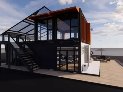Container coffee shop-18 3D model
