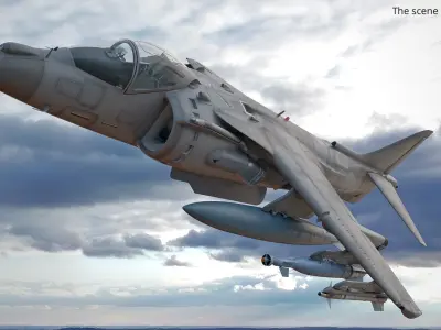  Short Runway Attack Aircraft in Flight 