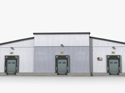 Factory x30 Low-poly 3D model