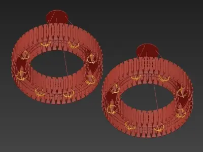 MATHENY CHANDELIER by DELIGHTFULL Copper 3D model