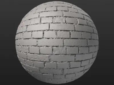 Damaged white brick wall texture Texture