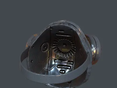 Gas mask helmet 3d model scifi Low-poly Low-poly  Low-poly 3D model shop