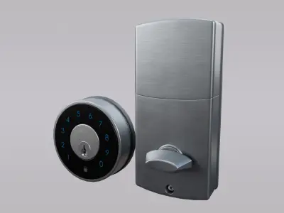 Circular Digital Door Lock  Low-poly 3D model