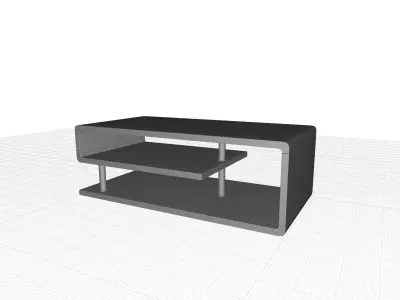 Luther Floor Shelf Coffee Table  3D model