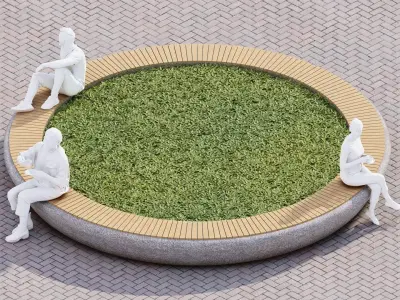 Outside bench  3D model