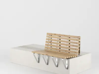 Bench 3D model 6