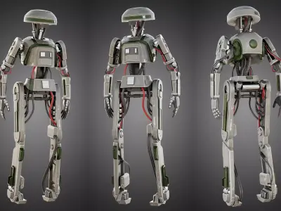 Star Wars L3-37 droid 3D model