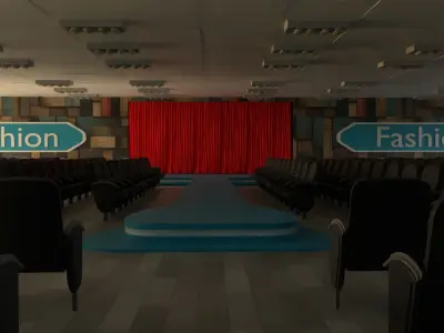 Fashion Catwalk Low-poly 3D model